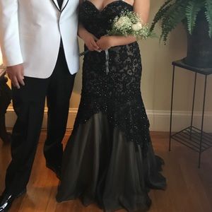 Milano Formal black mermaid prom dress